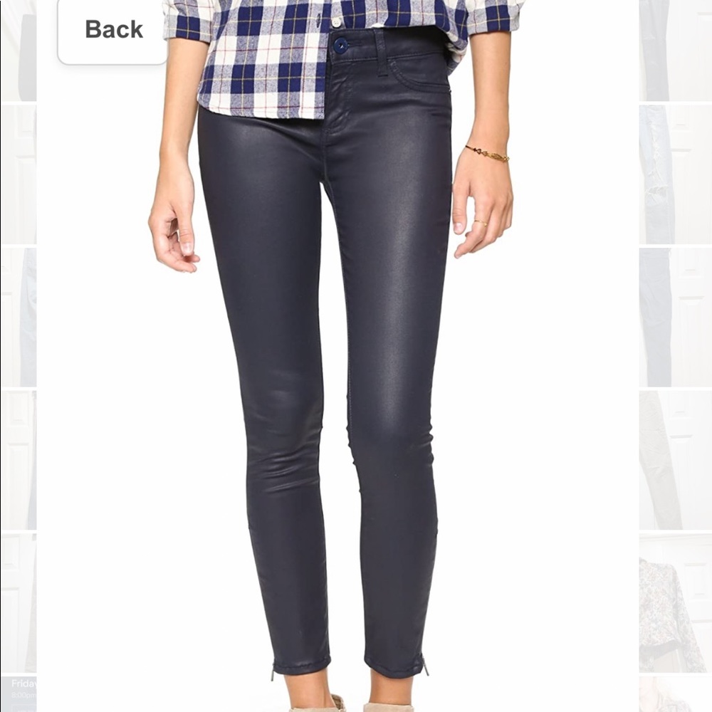 DL1961 Blue Leather Jeans